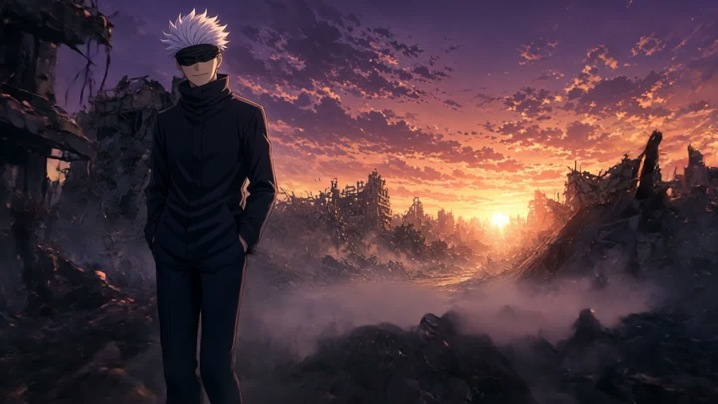 Gojo und Sukuna im Finale der Webseite